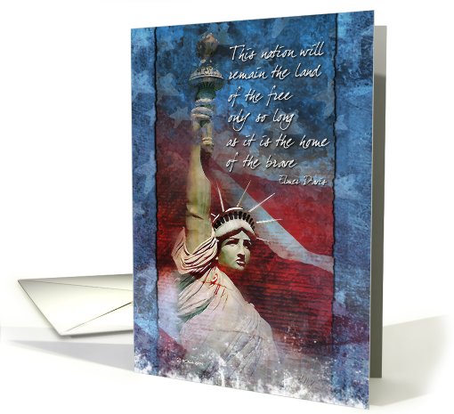 Liberty Troop Support Greeting Card - Land of the Free card (640010)