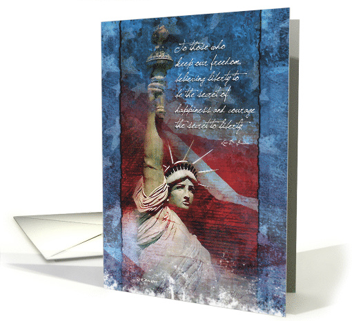 Liberty Troop Support Greeting Card, Belief in Liberty card (640015)
