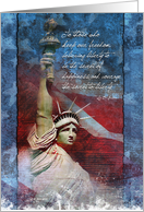 Liberty Troop Support Greeting Card, Belief in Liberty card