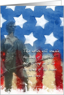 Minuteman Troop Support Greeting Card - Land of the Free card