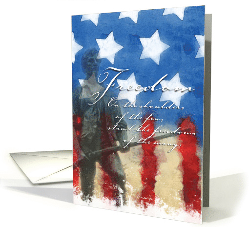 Minuteman Troop Support Greeting Card - Freedoom card (640028)