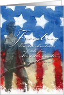 Minuteman Troop Support Greeting Card - Freedoom card