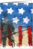 Minuteman Troop Support Greeting Card - United We Stand card