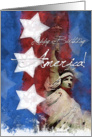 Liberty Stars Support Greeting Card - Happy Birthday America card