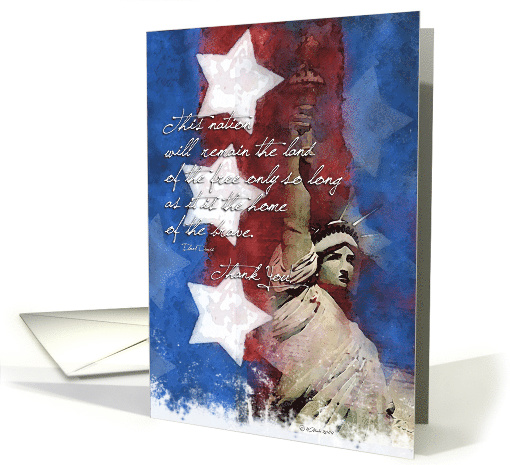 Troop Support Greeting Card - Land of the Free card (640061)