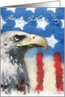 Father’s Day, Eagle & American Flag card