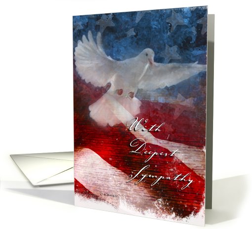 Troop Support - Sympathy Dove card (640083)
