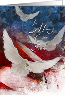 Sympathy Card - In Memory of your Sister, Troop Support card