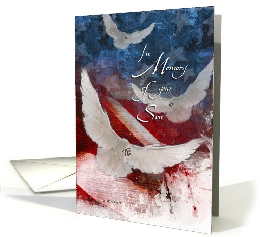 Sympathy Card - In Memory of your Son, Troop Support card (640197)