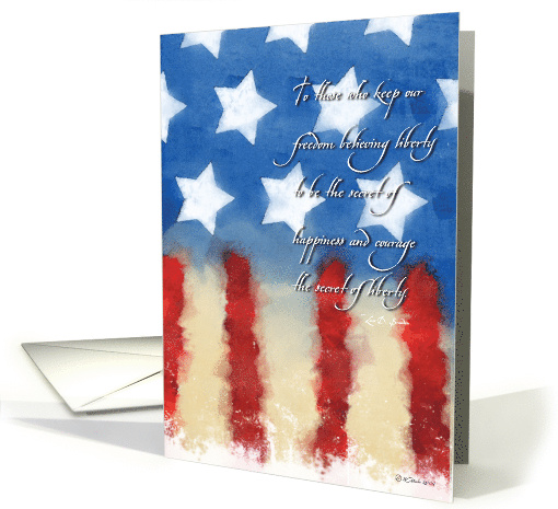 Painted Flag Troop Support - Liberty card (640592)