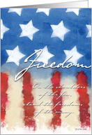 Painted Flag Troop Support - Freedom card