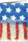 Painted Flag Troop Support - Freedom card