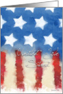 Painted Flag Troop Support Card - United We Stand card