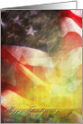 Support our Troops Flag Thanksgiving Card