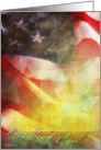 Support our Troops Flag Thanksgiving Card for a Daughter card