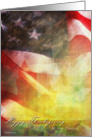 Support our Troops Flag Thanksgiving Card for a Friend card