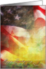 Support our Troops Flag Thanksgiving Card for a Son card