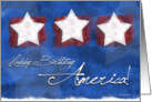 Support our Troops Stars for Independence Day card