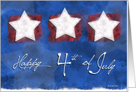 Patriotic Stars for Fourth of July card