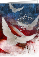 Sister’s Sympathy Card - Support Our Troops card