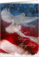 Military Sympathy Card - Support Our Troops card