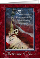 Military Welcome Home Card - Support Our Troops Liberty Card