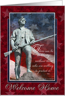 Military Welcome Home Card - Support Our Troops - Minuteman card