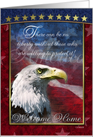 Military Welcome Home Card - Support Our Troops - Bald Eagle card