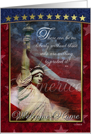 Military Welcome Home Card - Support Our Troops - Statue of Liberty card