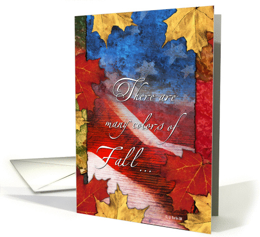 Military Thanksgiving - Support Our Troops - Fall Colors card (919049)
