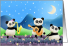 The travelling panda band card