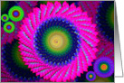 Flower fractal swirly design card
