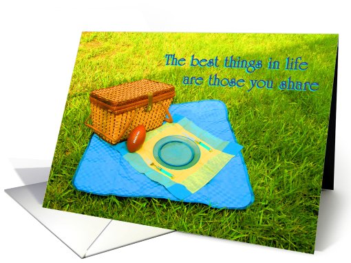 Football Picnic Invitation, The Best Things in Life card (644817)