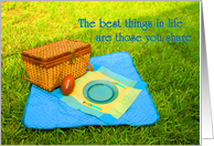 Football Picnic Invitation, The Best Things in Life card