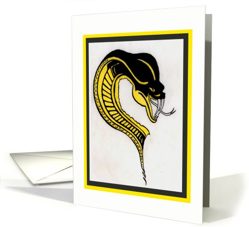 Yellow and Black Cobra card (677889)