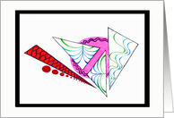 Multi-Color Abstract watercolor design card