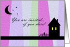 You are Invited to a Murder-Mystery Party - Haunted House with cat card