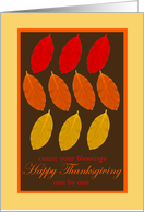 Happy Thanksgiving - Count Your Blessings - Colorful leaves card