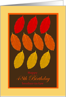 48th Birthday for Brother-in-law, fall foliage card
