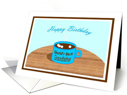 Happy Birthday - Word's Best Grandfather Mug card (731458)