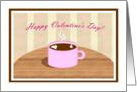 Happy Valentine’s Day - Hot Cocoa with heart marshmellows card