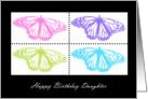 Birthday Butterflies - Daughter - Modern Pop Art card