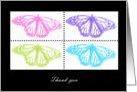 Thank You Colorful Butterflies - Modern Pop Art card