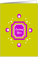 Loving You - Happy Anniversary - graphic modern design card