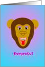 Congrats - Monkey with Braces card
