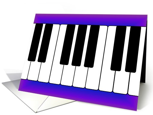 Piano keyboard card (770349)