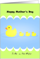 Cute Mother’s Day with Duckies, From All of Us card
