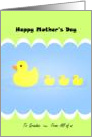 Cute Mother’s Day with Duckies, To Grandma, From All of Us card