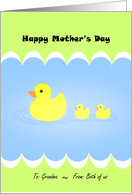 Cute Mother’s Day with Duckies, To Grandma, From Both of Us card