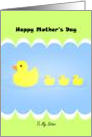 Cute Mother’s Day with Duckies, To My Sister card